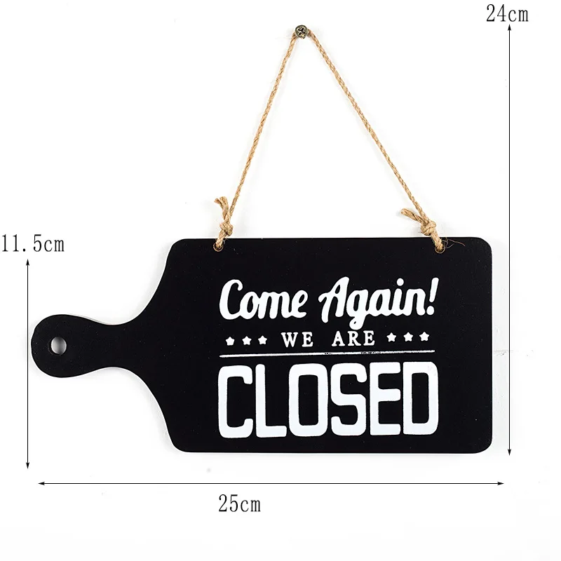 Double-sided Open/Closed License Plate Store Wall Decor Restrooms Tin Vintage Road Guide Sign Plaques Poster