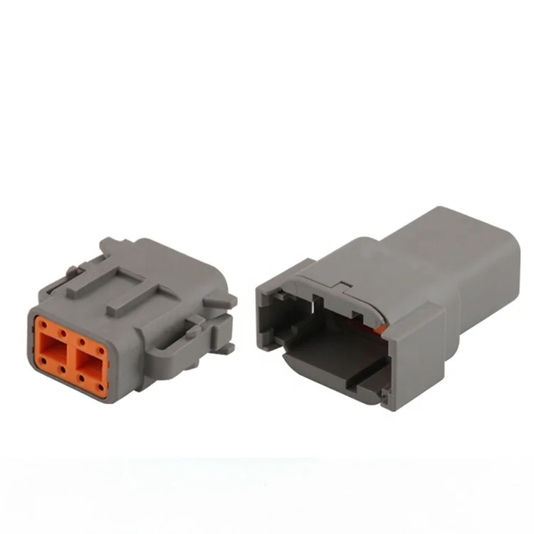 DTM Male Female 2 3 4 6 8 12 Way Black and Gray Housing Waterproof Auto Connector