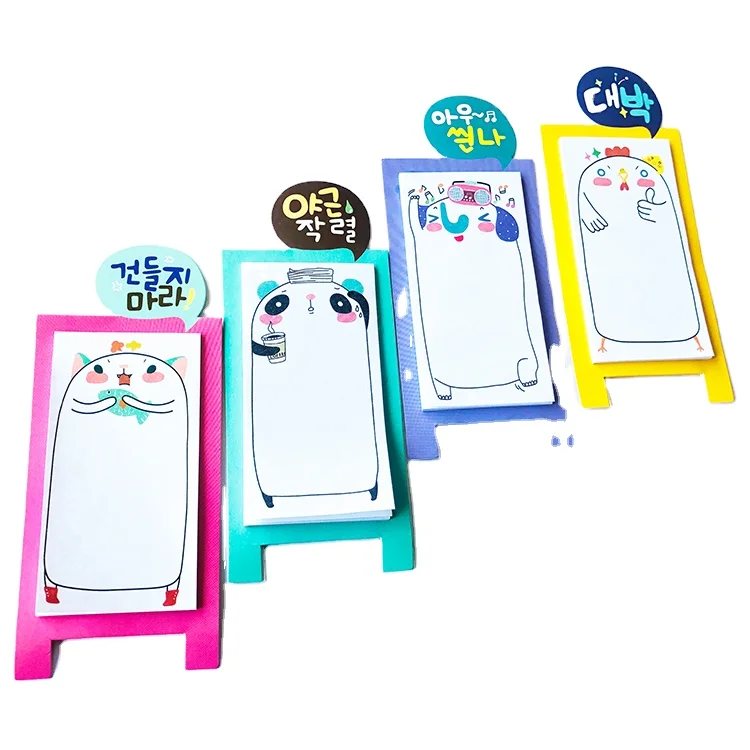 Free Samples Custom Office Stationery Square Cute Memo Pad Note Sticky Notepad