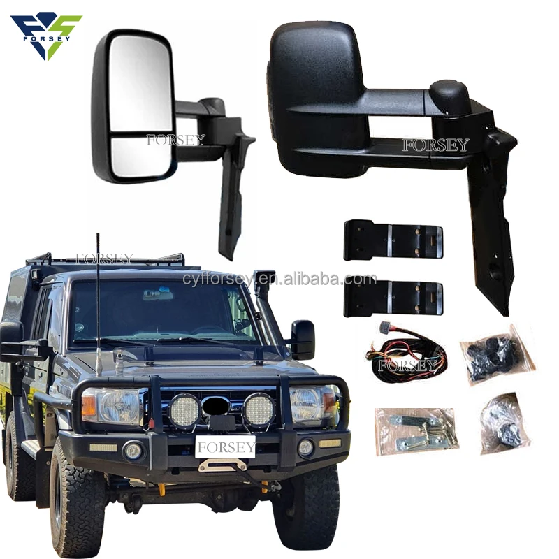 car accessories for land cruiser LC79 FJ75 76 78 70 series REAR VIEW MIRROR BLACK