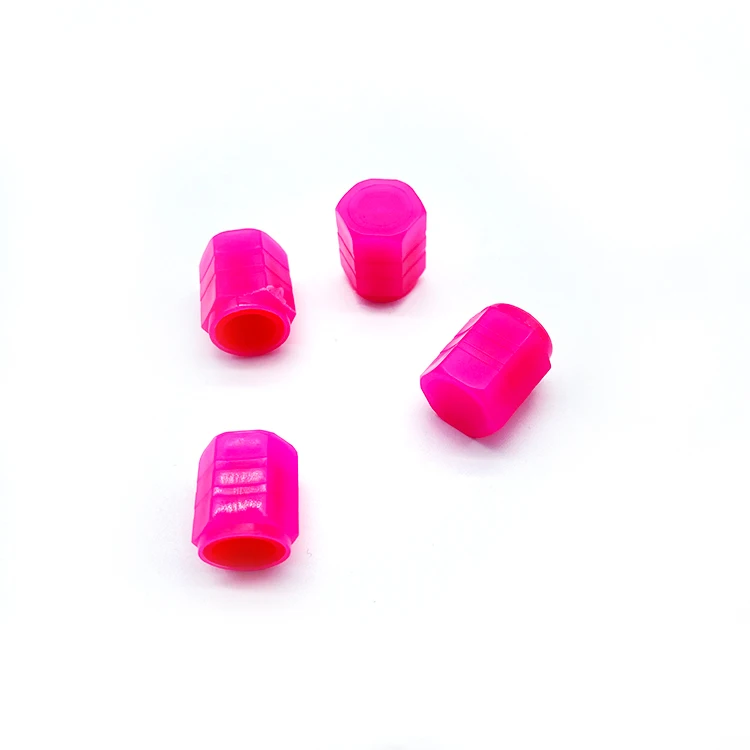 Best selling ABS fluorescent tire valve cover glow in the dark luminous car tire valve