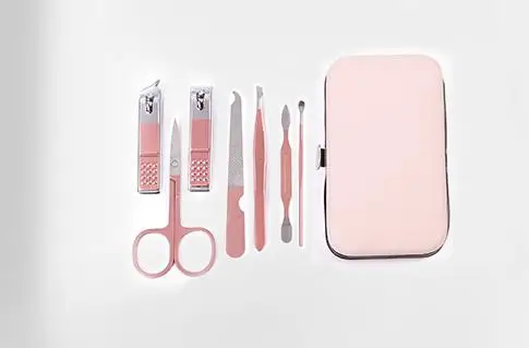 Hot 7 Pcs/set Gold Nail Clipper Set Stainless Steel Professional Beauty Manicure Tool Set Dead Skin Cut Pedicure Kit