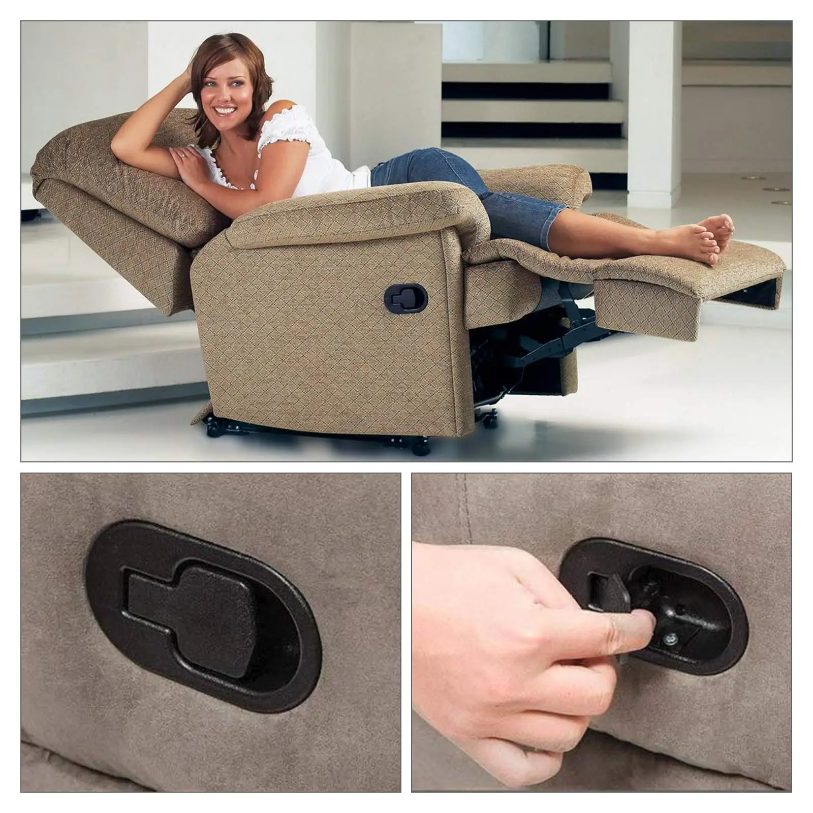 REGAL Recliner Replacement Parts with Pull Handle and Release Cable Repair Recliner Mechanism Parts