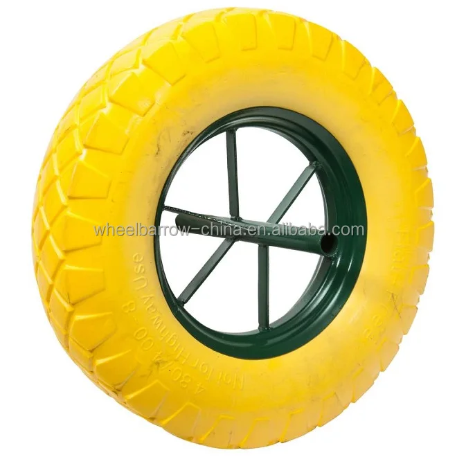 pu foam wheel Puncture proof wheelbarrow wheels 3.50-8 4.00-8 for haemmerlin france model wheelbarrow