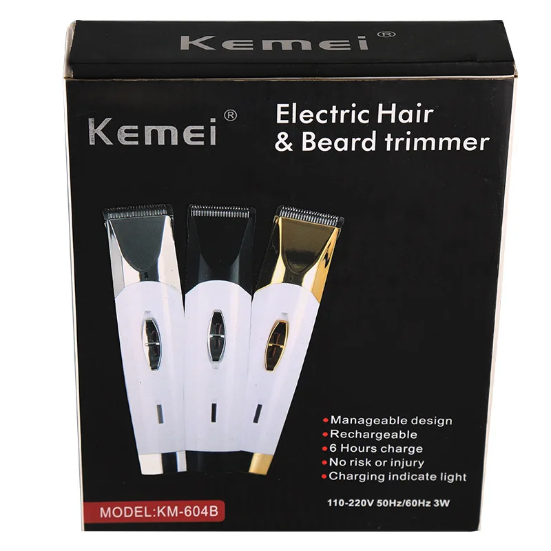 
Kemei KEMEI KM-604B dry electric rechargeable dual-purpose hair clipper shave electric hair clipper electric hair clipper 