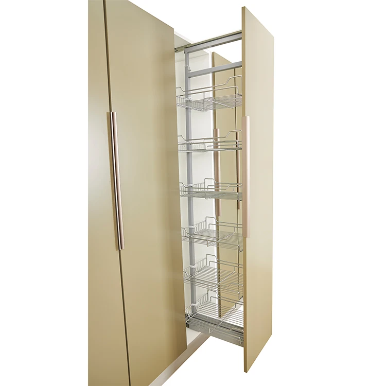 wholesale   Kitchen high cabinet storage basket  Pull out basket Pull Out Baskets high cabinet storage Storage Shelf