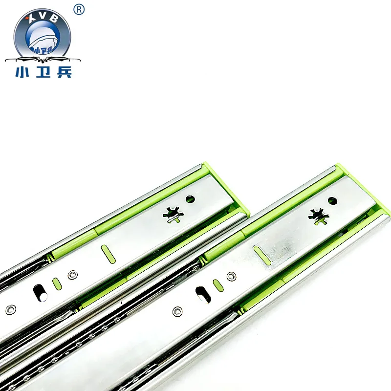 Push to Open Drawer Slide 45mm Mount Drawer Telescopic Channels Tape Buffer
