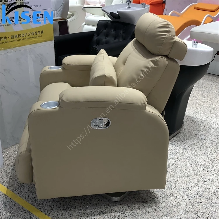 Kisen Advanced Salon Massage Shampoo Chair Thai Style Lay Down Barbershop Shampoo Bed Suitable for Head Care Barbershop Salon