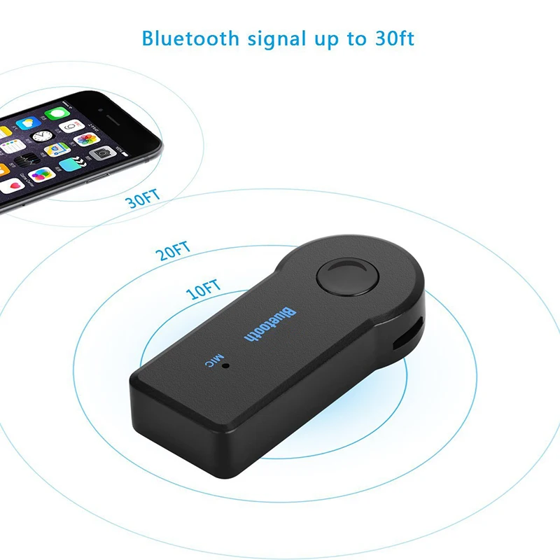 Factory Universal Blue tooth Car Kit Wireless Blue tooth Receiver 3.5cm Wireless Receiver Aux Audio Receiver Adapter Car Kit