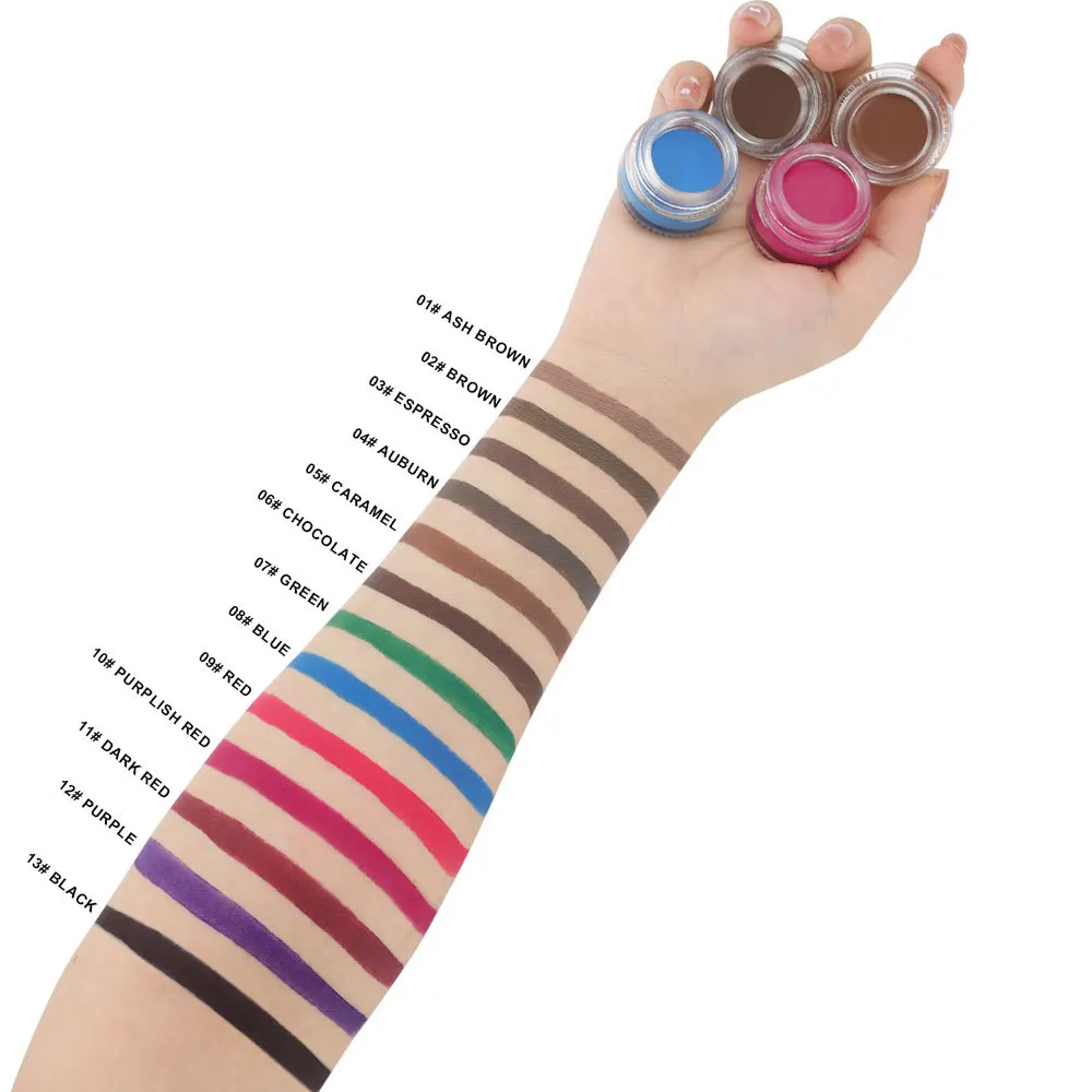 Custom Best Quality Waterproof Eyeliner Private Label Vegan Cruelty Free Long Lasting Colorful Matte Gel Eyeliner Cream
