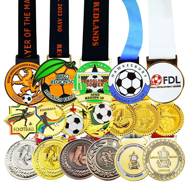 Trophy Cups Blank Football Girl Sport Wholesale Support Custom Trophies And Medals Soccer Medals