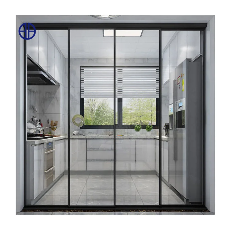 40 x 16 glass internal slim sliding door soundproof living room aluminum sliding doors