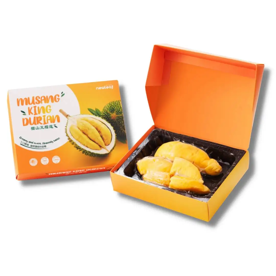 Malaysia Musang King Durian D197 Frozen Pulp | Newleaf Best Selling 3D Skin Pack Top Seal Vacuum Packaging Durian Pulp