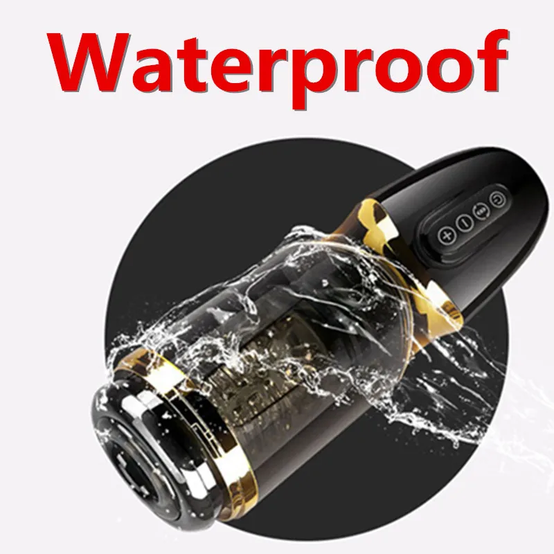 GF-Electric Vibrations Automatic Piston Rotating Sucking Male Masturbator Cup Artificial Vagina Real Pussy Sex Toys For Men