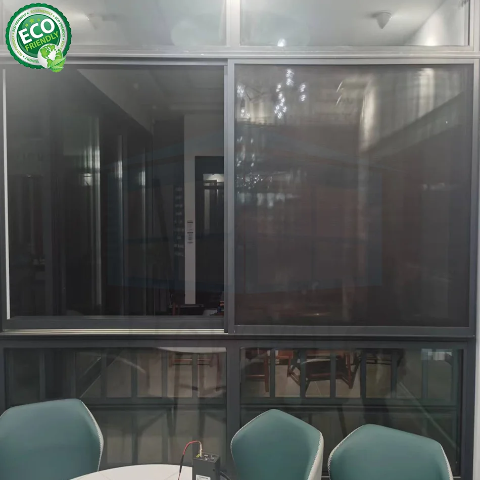 Ultra Slim 3 Track Sliding Window Interior Living Room,Aluminum Profile Sliding Glass Door And Windows