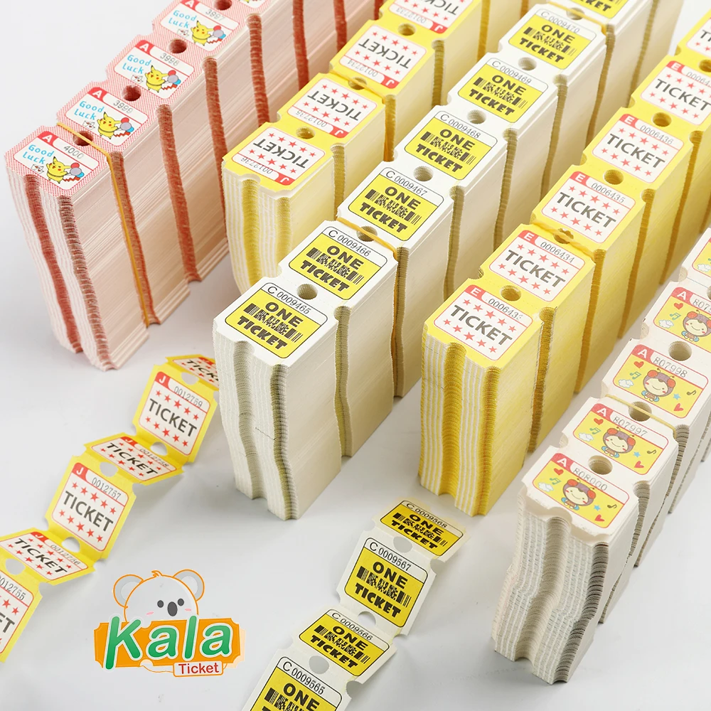 Custom Barcode Logo Printing Game machine 180g lottery redemption tickets for Ticket Redemption Game Machine