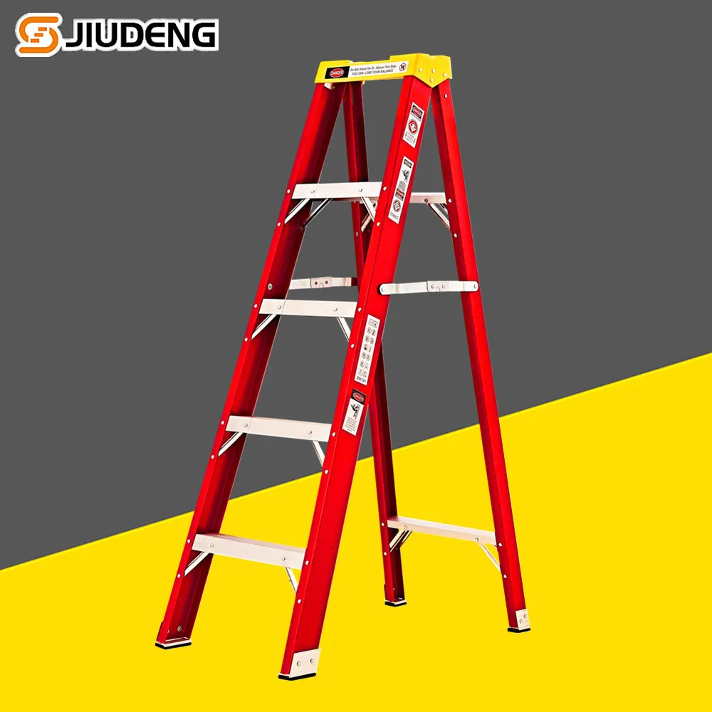 Escalera plegable de fibra de vidrio de doble cara 3 4 5 6 7 8 9 10 11 12 пирогов