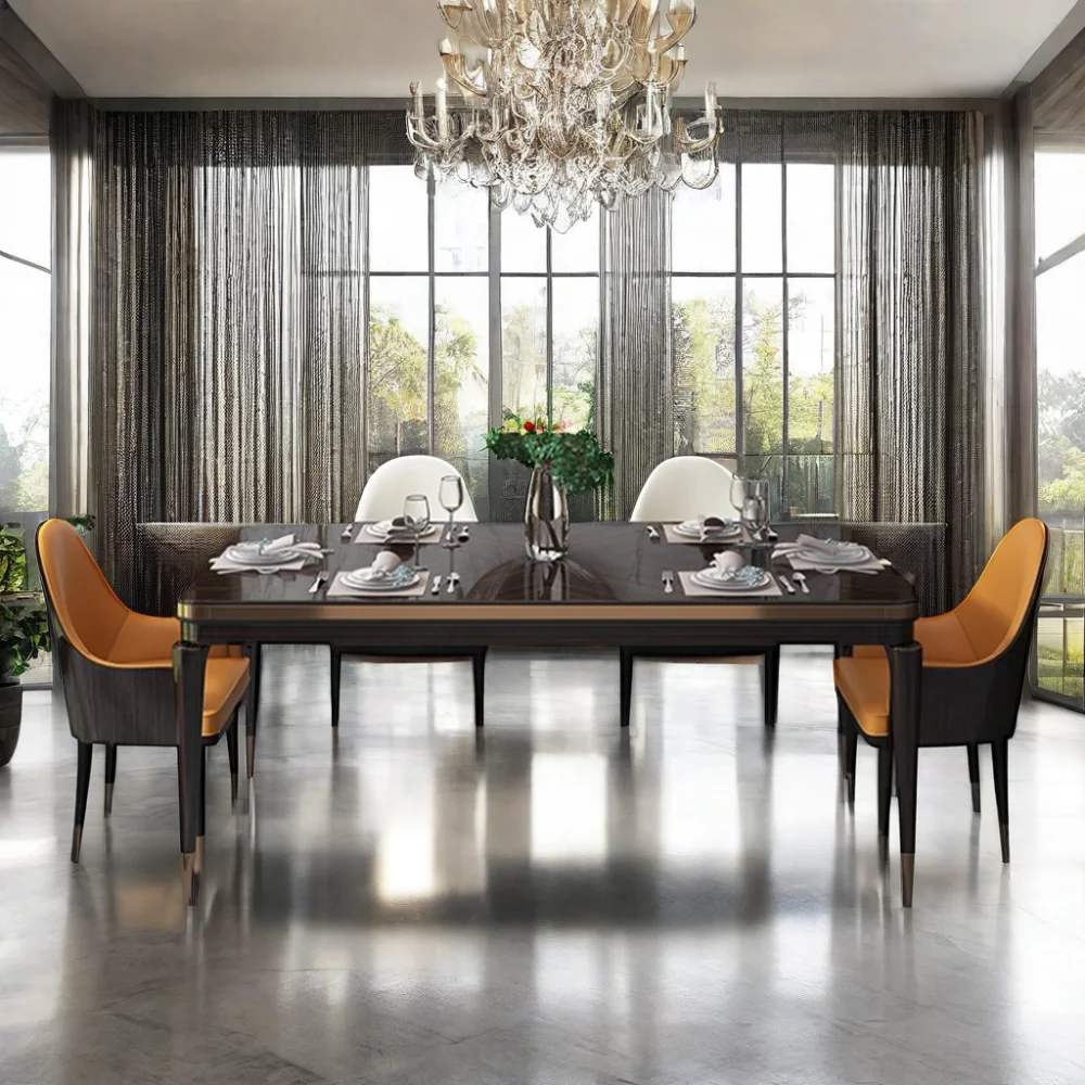 european style large walnut dinner table wood dining table set, bedding set large dining tables 10 seater