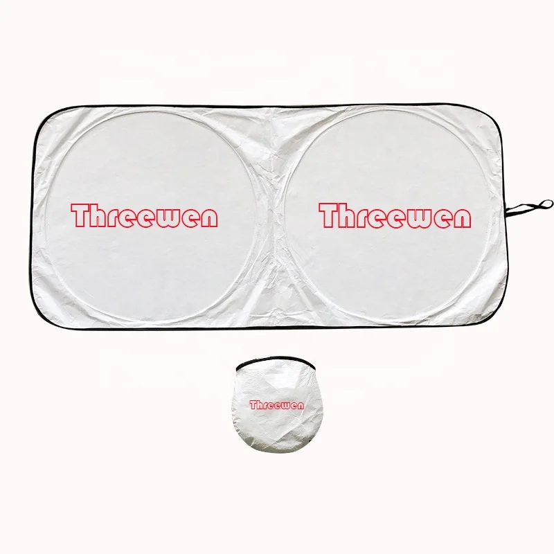 Printed Tyvek Wholesale Car Visor Sunshade Custom Size 150x70cm Foldable VW TIGUAN Foldable Car Windshield Sunshade Front Window
