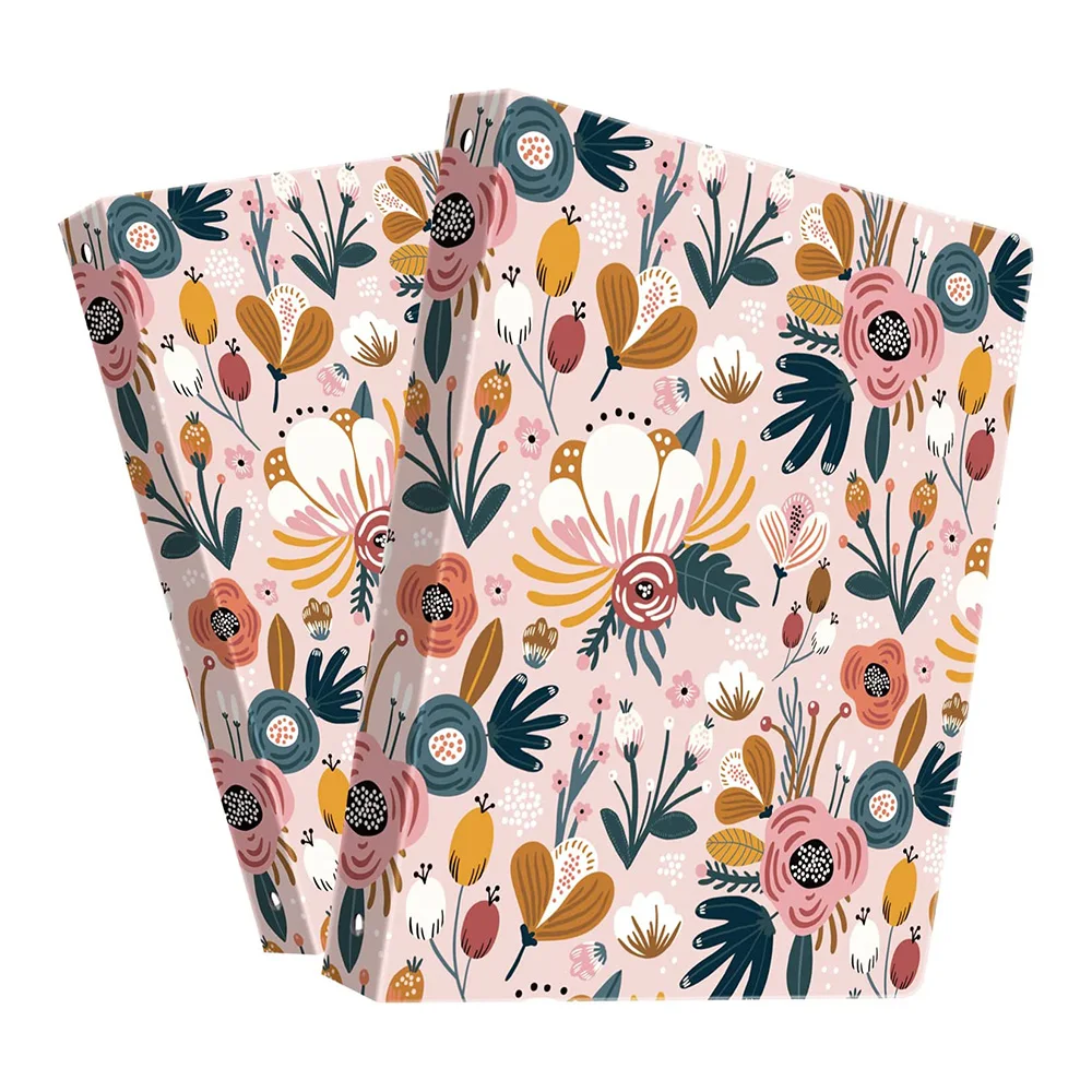 Custom Logo Hard Cover Loose Leaf Organizer 3 Rings Binder Set School Supplies Planner Notebook Agenda