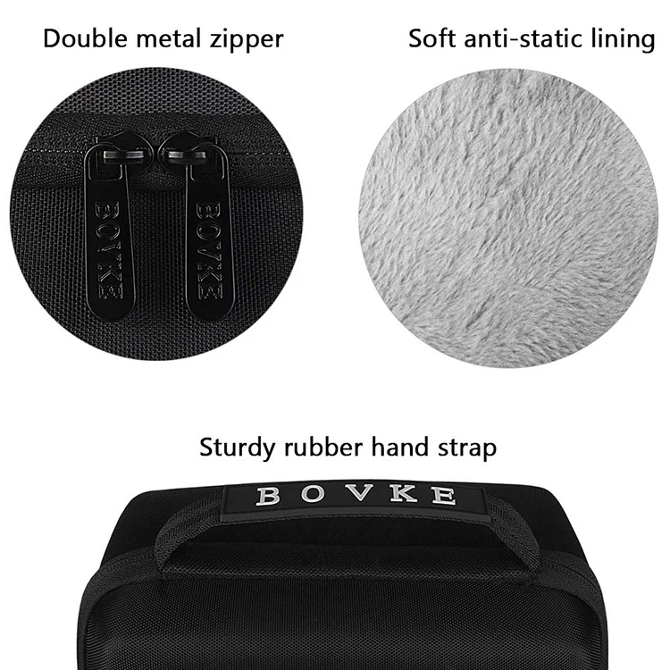 Portable shockproof zipper EVA hard shell carrying case for blood pressure monitor