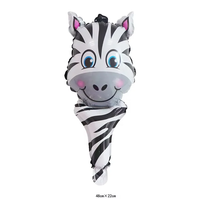 New Arrivals Cute Animal Head Handhold Foil Balloons For Kids Toys Party Decoration Balloons