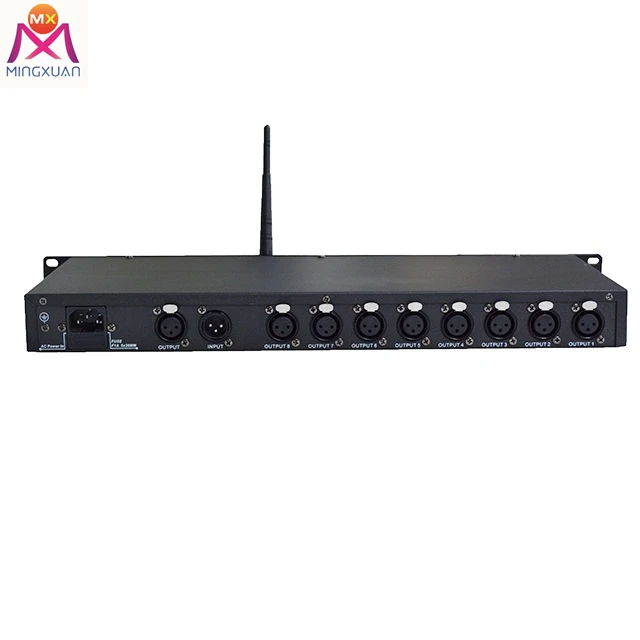8 Standard DMX512 data port artnet to dmx 2.4G wireless distributor