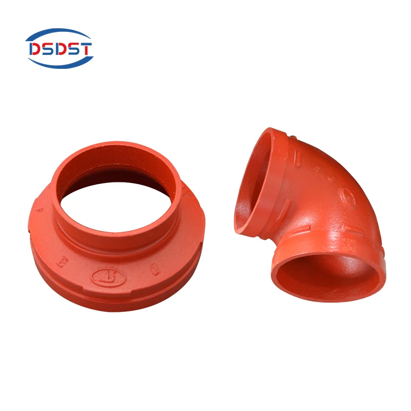 Grooved Rigid Coupling China Ductile Iron Grooved Pipe Fittings Casting Iron Flexible Coupling Rigid Grooved Coupling