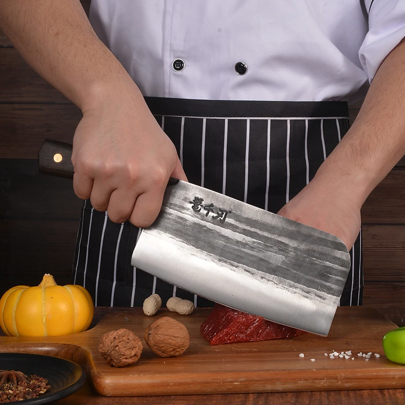 Traditional meat cleaver knife butcher Big Size Wooden Handle Cutting chopping sharp Durable Chopper Knife