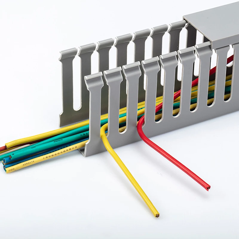 
EASCO Cable Way Tray PVC Extruded Slotted Grey Manufacturer Approved By UL94V0 Electric Panel Building 