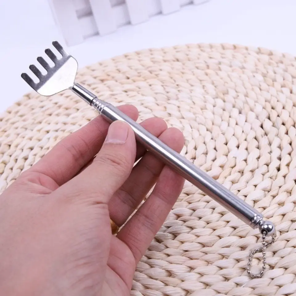 Portable Massager Metal Stainless Steel Telescopic Extended Flexible Hand Back Scratcher