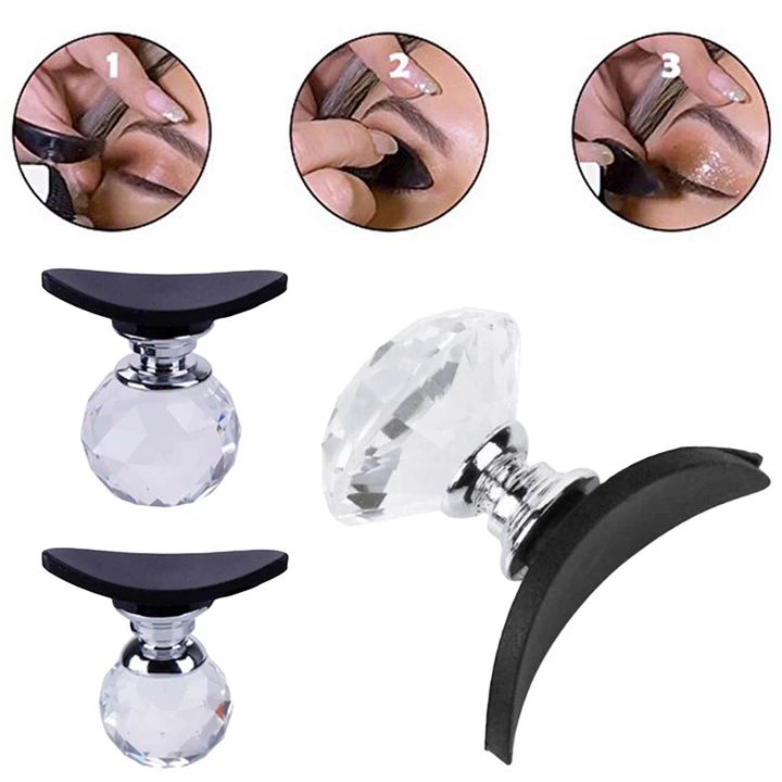 
Lazy Eyeshadow Stamp Crease with Clear Ball Handle, Silicone Eyeshadow Stamp Applicator, Lazy Eyes Makeup Cosmetic Draw Tool 