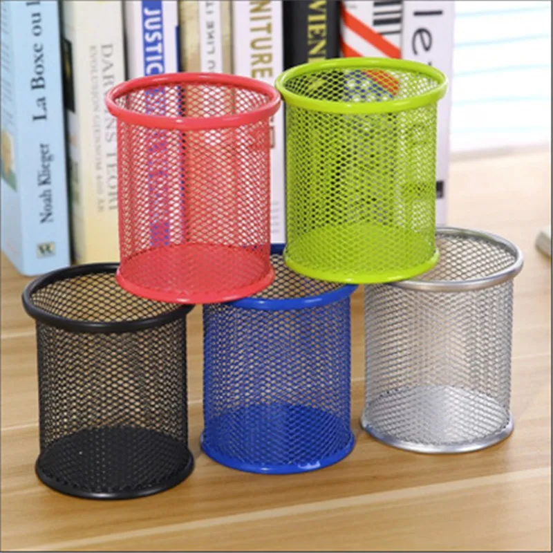 children  metal mesh pen holder for office supplies  School office desk desktop L0063/2