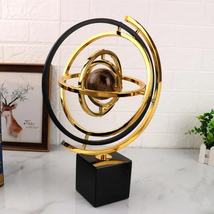 Art Ornaments  crystal iron crafts home decor luxury table Decoration marble decor crafts  tellurian art Christmas gifts