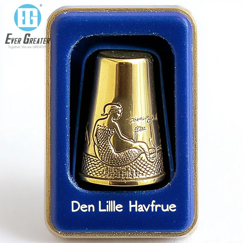 Custom Souvenir Sewing Tools Protect Fingers Porcelain Thimble for Custom made Logo Custom Metal for Personalized Collection