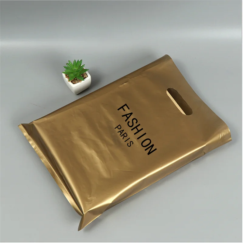 Wholesale Die Cut Handle Eco-Friendly plastic bags for business packaging with logo Shopping Groceries Printing corrugated