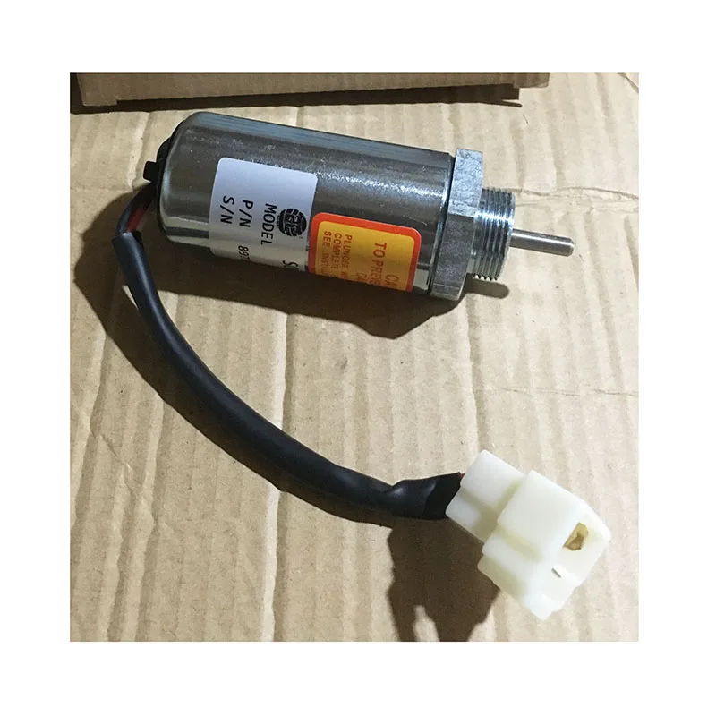 Excavator Electronic Parts Stop Solenoid Switch SK75 897209-1152 4LE1 EX55 897329-5680 12V 24V