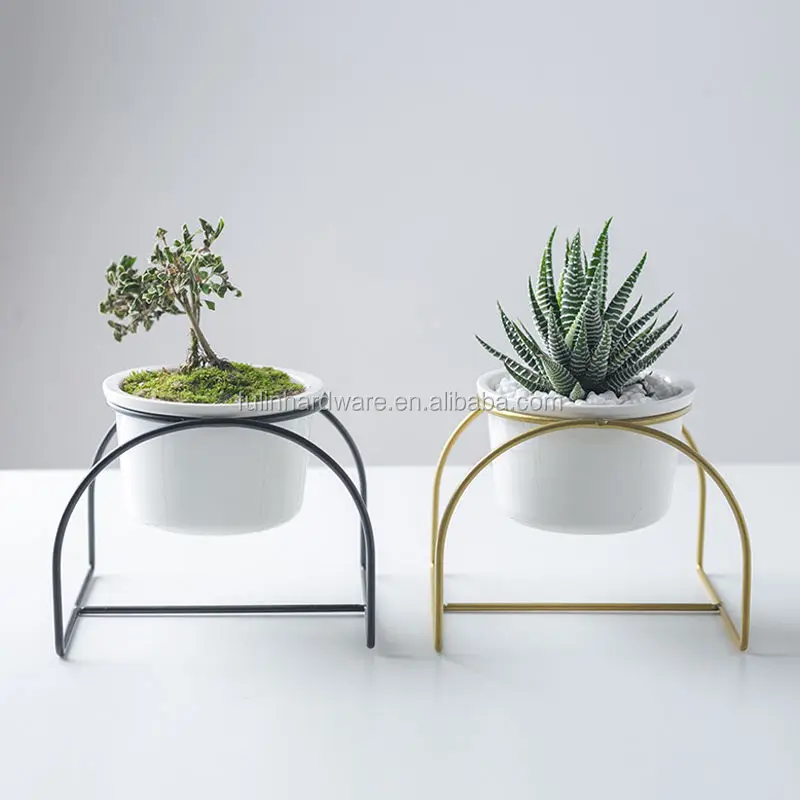 
Nordic living room stainless steel plant stand mental plant flower pot stand flower brackets metal shelf 