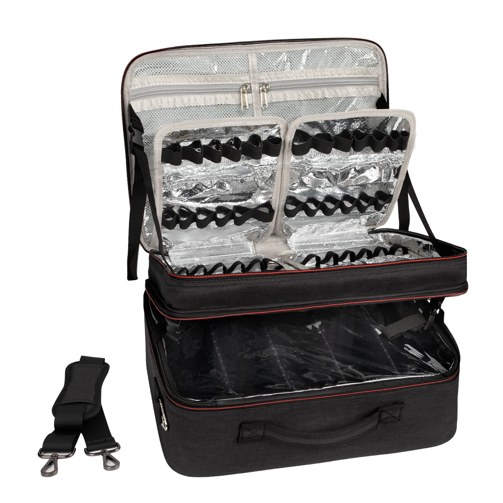 Relavel Extra Large Travel Portable Artist Storage Bag with Heat Insulation Makeup Case Makeup Bag Organizer Travel Cosmetic Cas