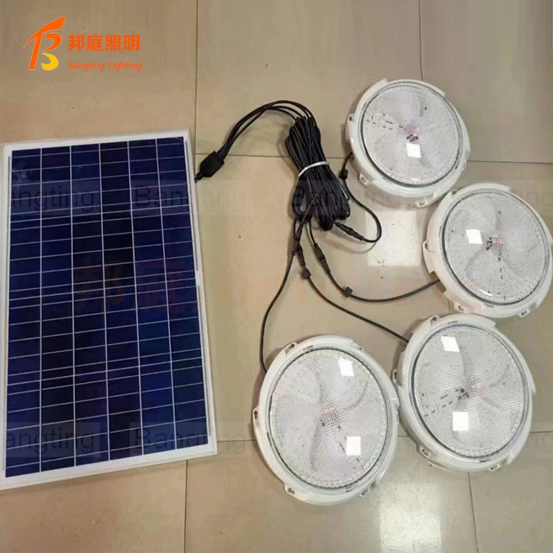 200W One Drag Four Indoor Solar Ceiling Light remote control Solar Bedroom Home Residential Lighting Led Solar Ceiling Light