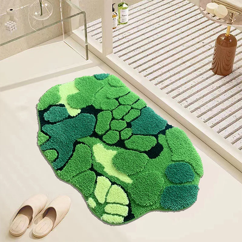 Hot Selling Modern Minimalist Polyacrylonitrile Fiber Carpet Special Shaped Moss Carpet That Can Be Machine Washed