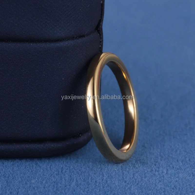 Custom Women Men 2.5mm S925 Silver 10K 14K 18K Solid Yellow Plain Gold Wedding Bands Ring