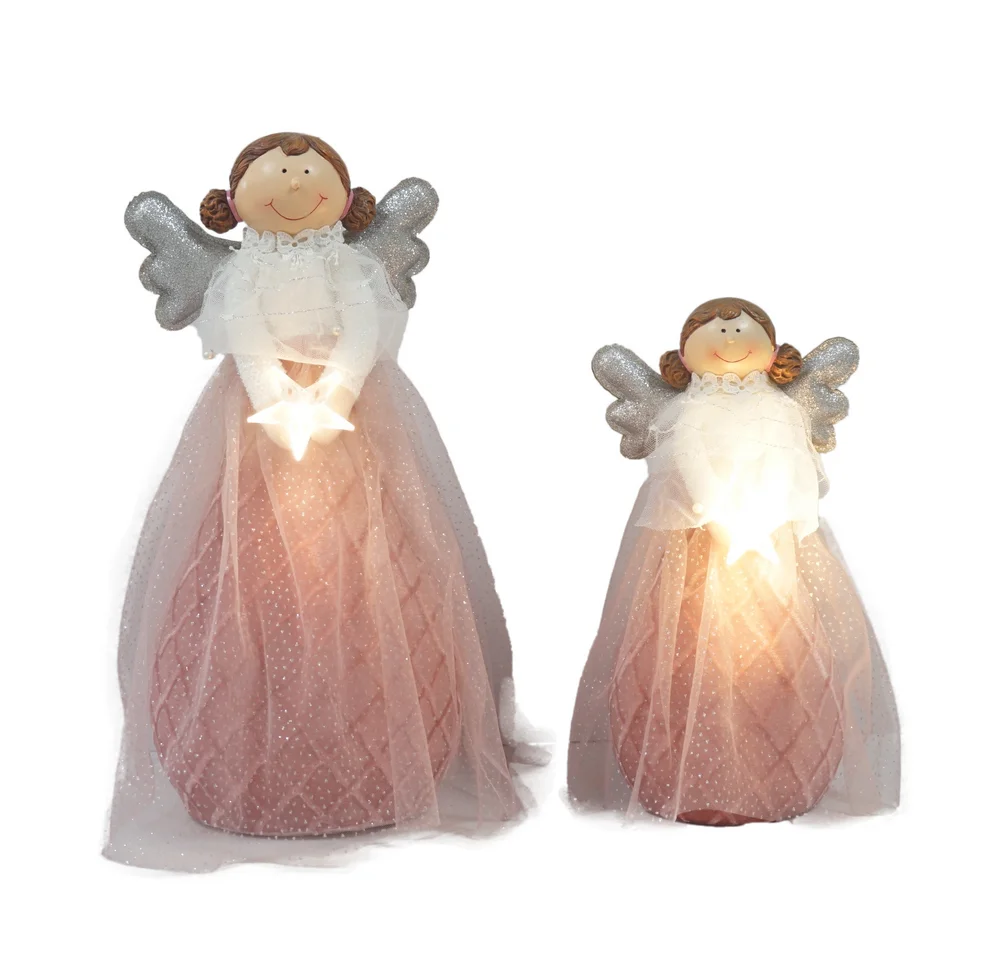 Тканевая кукла ангела со светодиодной подсветкой для рождества, украшение для дома, тканевая кукла ангела, Рождественская сказочная кукла девочки с крыльями