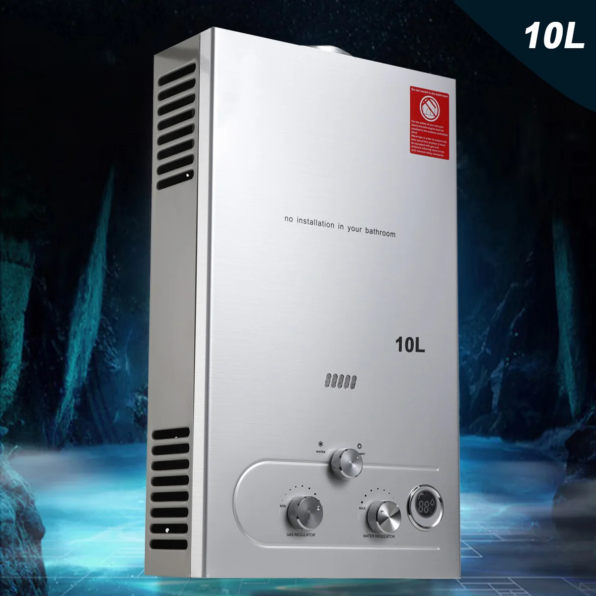 10L 20KW Modern Novel Design Style Flue Type Stainless Steel Wall Mounted Rv Gas Water Heater
