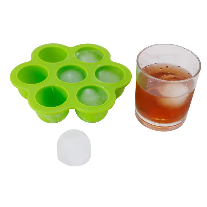 Original Manufacturer with Cost price small 7 lattice semicircle Ice Cream Mould Ice Cube Tray with Lid