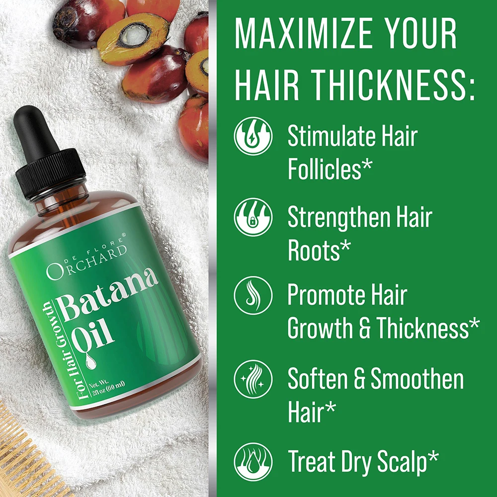 Best Seller Pure Organic Hair Oil With Jamaican Black Castor,Nourish Hair Follicles Batana Hair Growth Oil