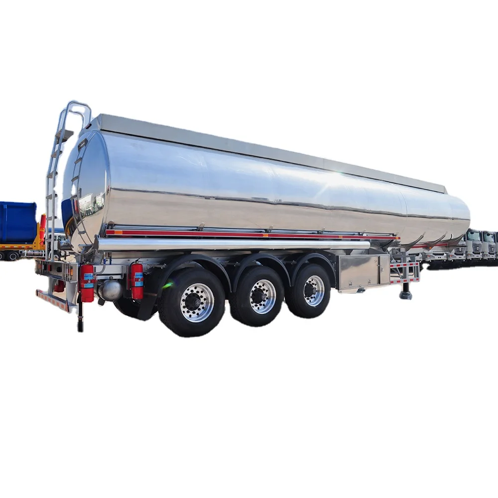 ZW Group 3 Axle 45000L Stainless Steel Tanker Fuel Oil Tanker Semi Trailer for Oman