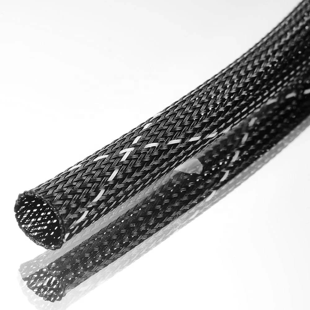 EN45545 PA66 nylon expandable sleeve for wiring harness