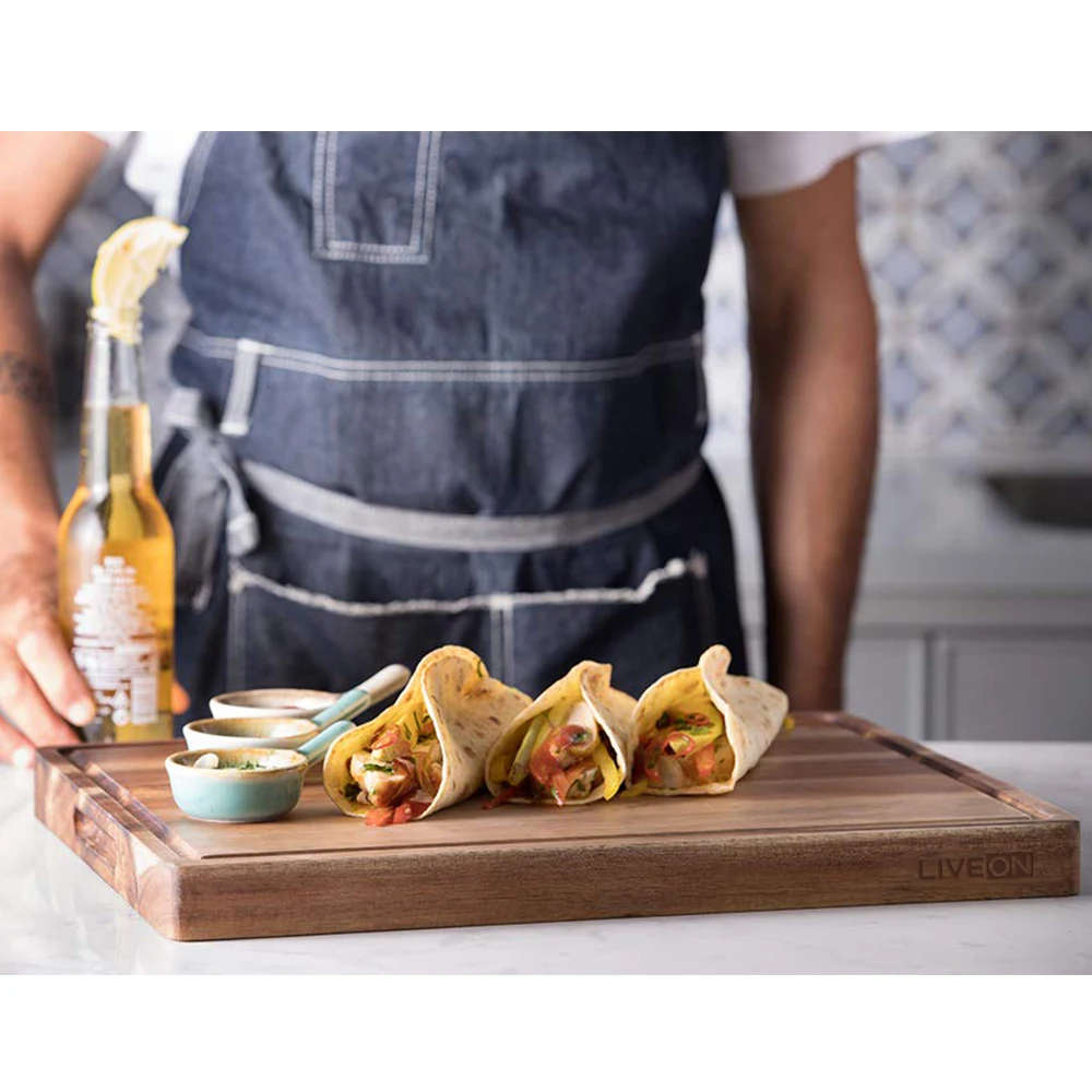 Акация деревянная мяса разделочная Деревянная Кухня Еда доска