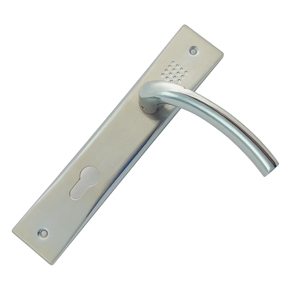 Popular panel locks on the market,Aluminium handle with iron plate,Middle door lock hardware